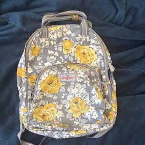 Cath Kidston Gray Backpack with Yellow Floral Print